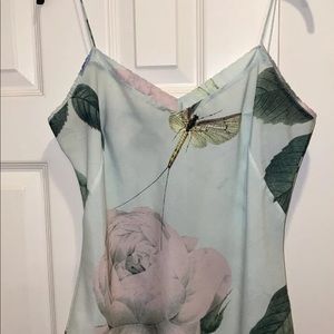 Ted Baker RARE Floral Dragonfly Cami Top